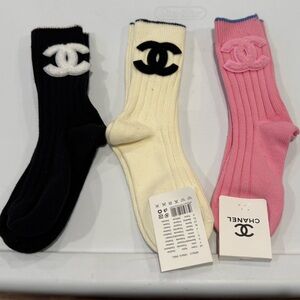 Kids' Sock Trio - Black, Cream, Pink
